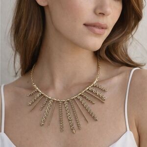 BCBGMAXAZRIA sunburst statement necklace